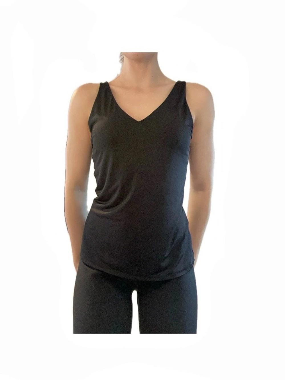 Express V-Neck Tank Top in Black Size Medium Like New